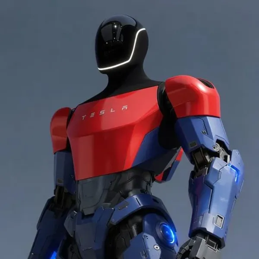 Original reference robot in red, blue and black